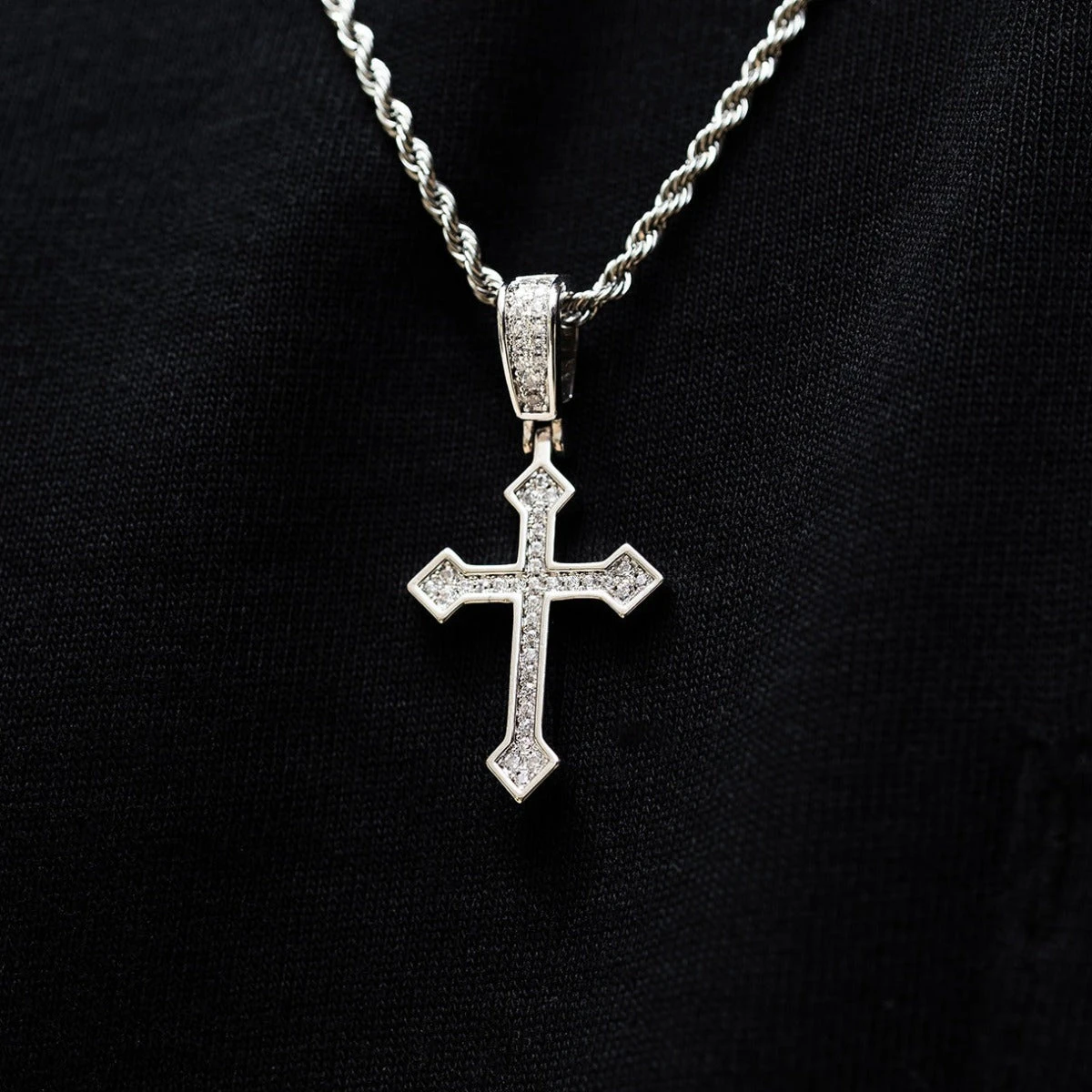 Micro Celtic Cross V.2 In White Gold 2 Micro Celtic Cross V.2 In White Gold - Image 2