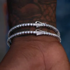 Diamond Tennis Bracelet Bundle In White Gold - 3mm -Fashion Jewelry Discount Store A33B3707copy