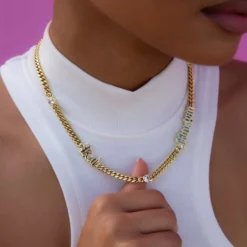 Gothic Stationed Cuban Custom Necklace 13 Gothic Stationed Cuban Custom Necklace -Fashion Jewelry Discount Store A33B5327copy