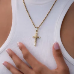 Crucifix Pendant In Yellow Gold 8 Crucifix Pendant In Yellow Gold -Fashion Jewelry Discount Store A33B5490copy 1