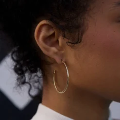 Plain Gold Hoop Earrings -Fashion Jewelry Discount Store A33B5769 1