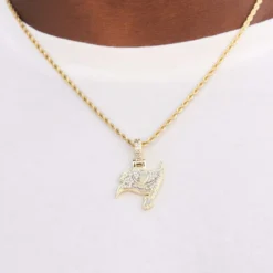 Tampa Bay Buccaneers Micro Logo Pendant - Yellow Gold