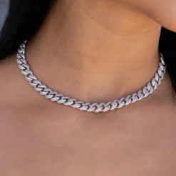 Iced Cuban Necklace In White Gold - 8.5mm 8 Iced Cuban Necklace In White Gold - 8.5mm -Fashion Jewelry Discount Store B2D41459 86A8 425B 8A11 029E98E5422B 1 201 a