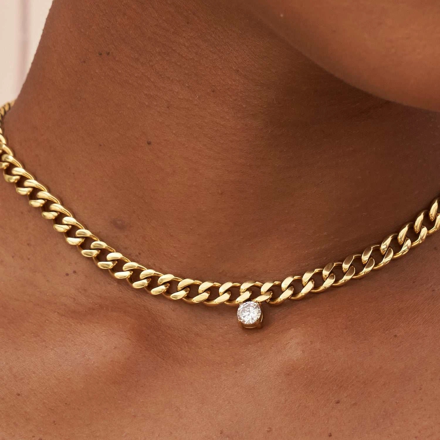 Mini Curb Chain Necklace 2 Mini Curb Chain Necklace - Image 2