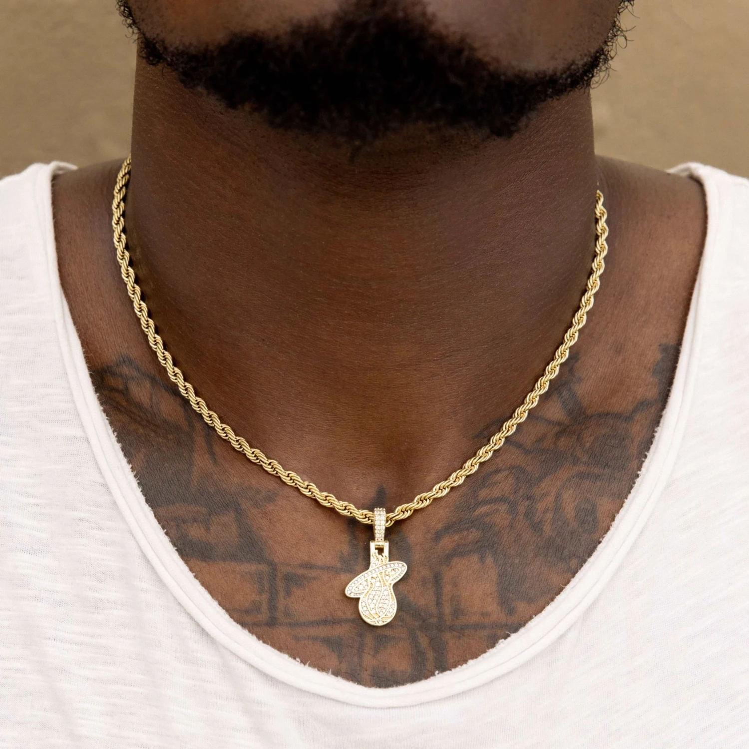 18k Vermeil Miami Heat Micro Pendant 2 18k Vermeil Miami Heat Micro Pendant - Image 2