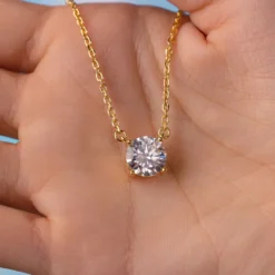 Floating Gemstone Necklace -Fashion Jewelry Discount Store BirthstoneFloatingGem 3 W