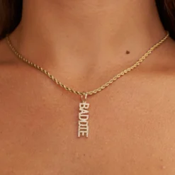 "Baddie" Pendant - Yellow Gold