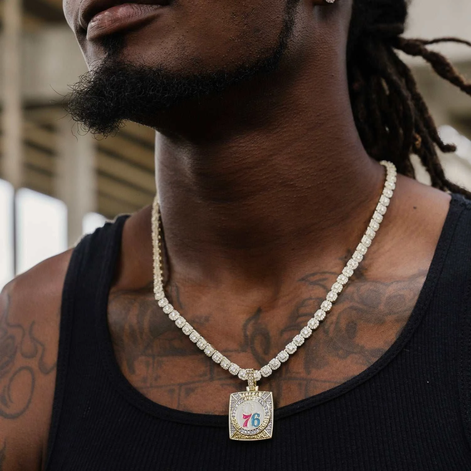 Philadelphia 76ers Championship Pendant - Yellow Gold 3 Philadelphia 76ers Championship Pendant - Yellow Gold - Image 3