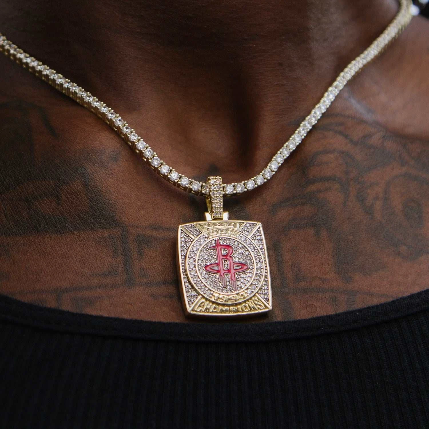 Houston Rockets Championship Pendant - Yellow Gold 2 Houston Rockets Championship Pendant - Yellow Gold - Image 2