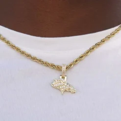 Denver Broncos Micro Logo Pendant - Yellow Gold