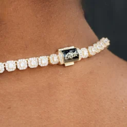 Micro Clustered Tennis Necklace In Yellow Gold -Fashion Jewelry Discount Store CF0A0996 E8EE 4FE4 9C85 81CD587033CB 1 201 a