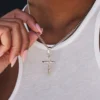 Solid White Gold Crucifix Pendant