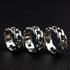 Cuban Band Ring In White Gold 6 Cuban Band Ring In White Gold -Fashion Jewelry Discount Store CubanBandRing WG 1