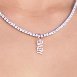 "Baby" Pendant - White Gold