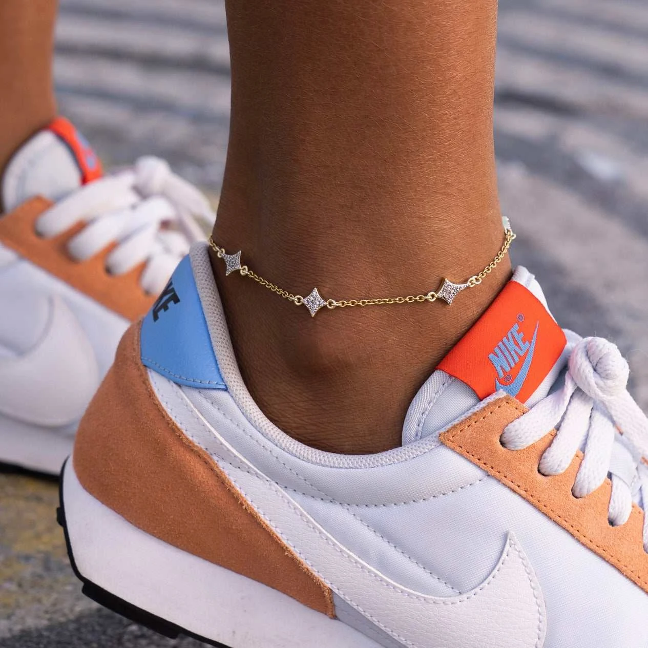 GLD Stars Anklet - Yellow Gold 1 GLD Stars Anklet - Yellow Gold