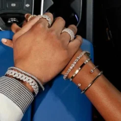 Stationed Stone Open Cuff Bracelet - Yellow Gold -Fashion Jewelry Discount Store F80CB751 AD2A 4CD8 88D1 25D4AABDABA6