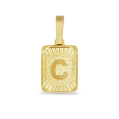 Square Initial Custom Pendant -Fashion Jewelry Discount Store GLD LetterPendant Square C 484b37da bda7 4e44 8198 3fc0d61e0bb1