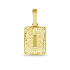 Square Initial Custom Pendant -Fashion Jewelry Discount Store GLD LetterPendant Square I