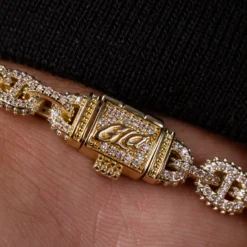 Micro Valentina Bracelet In Yellow Gold -Fashion Jewelry Discount Store IcedMicroValentinaBracelet YG 3 M