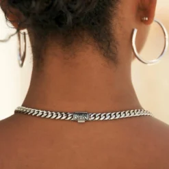 Miami Cuban Link Necklace In White Gold- 8mm -Fashion Jewelry Discount Store LEX01154 1