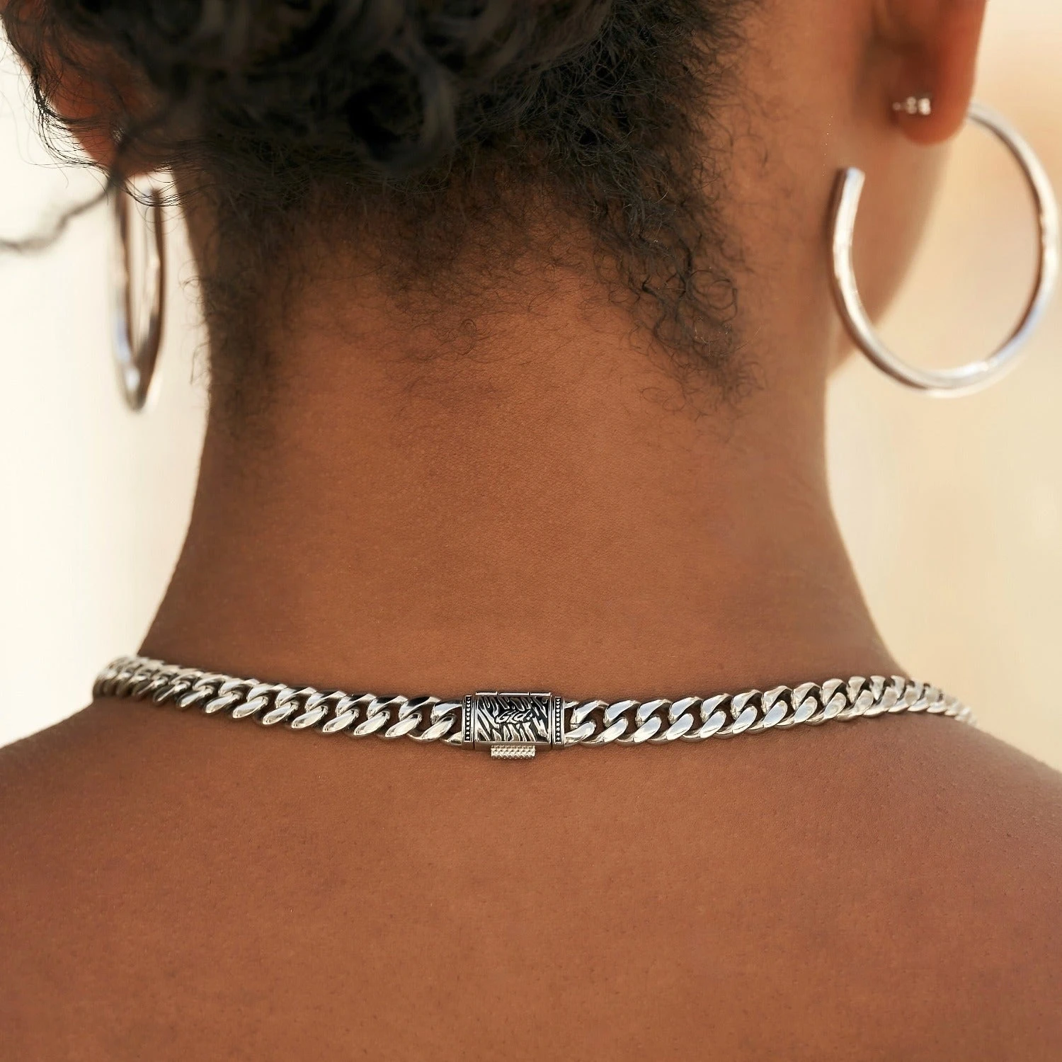 Miami Cuban Necklace + Bracelet Bundle In White Gold- 8mm 5 Miami Cuban Necklace + Bracelet Bundle In White Gold- 8mm - Image 5