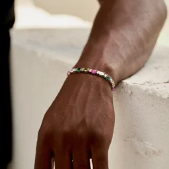 Multicolor Oval Cut Tennis Bracelet -Fashion Jewelry Discount Store LEX01172