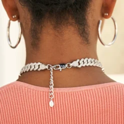 Iced Butterfly Diamond Prong Cuban Necklace- 12mm -Fashion Jewelry Discount Store LEX01230