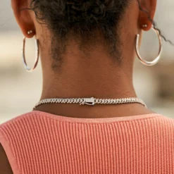 Iced Butterfly Diamond Prong Cuban Necklace- 6mm -Fashion Jewelry Discount Store LEX01270