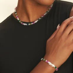 Multicolor Oval Cut Tennis Necklace + Bracelet Bundle -Fashion Jewelry Discount Store LEX01692 1 b6fc3266 d780 4281 bf81 7c2ca7ff6143