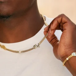 Gothic Stationed Cuban Custom Chain 8 Gothic Stationed Cuban Custom Chain -Fashion Jewelry Discount Store LEX01717