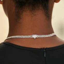 Micro Diamond Prong Necklace + Bracelet Bundle In White Gold - 6mm -Fashion Jewelry Discount Store LEX01756 1 1 5b0481ae a216 4520 99b9 435585a335c7