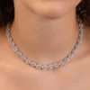 Micro Valentina Necklace In White Gold