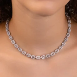 Micro Valentina Necklace In White Gold