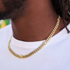 Golden State Warriors Miami Cuban Chain - 8mm -Fashion Jewelry Discount Store NBACubanWarriors3