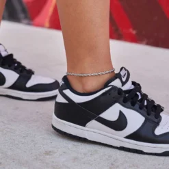 Rope Anklet In White Gold - 4mm