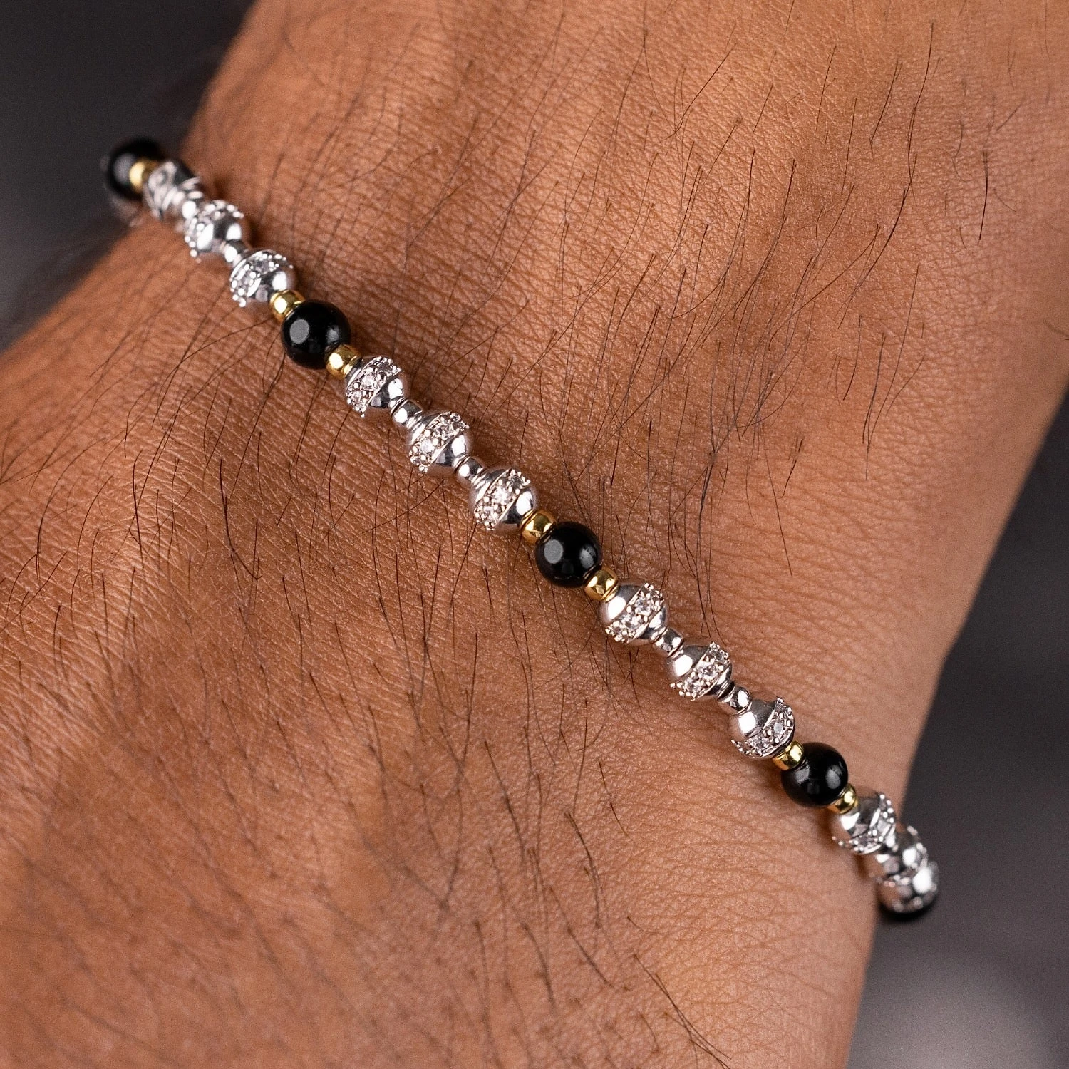 Sphere Iced Beaded Bracelet 6 Sphere Iced Beaded Bracelet - Image 6