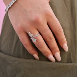 GLD Signature Star Ring - White Gold -Fashion Jewelry Discount Store StarWrapRinginWhiteGold1