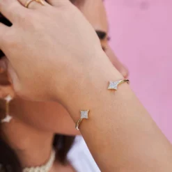 GLD Signature Star Bangle 8 GLD Signature Star Bangle -Fashion Jewelry Discount Store Starsopencuffbracelet1