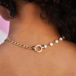 Figaro Chain + Pearl Necklace -Fashion Jewelry Discount Store UntitledCapture2311