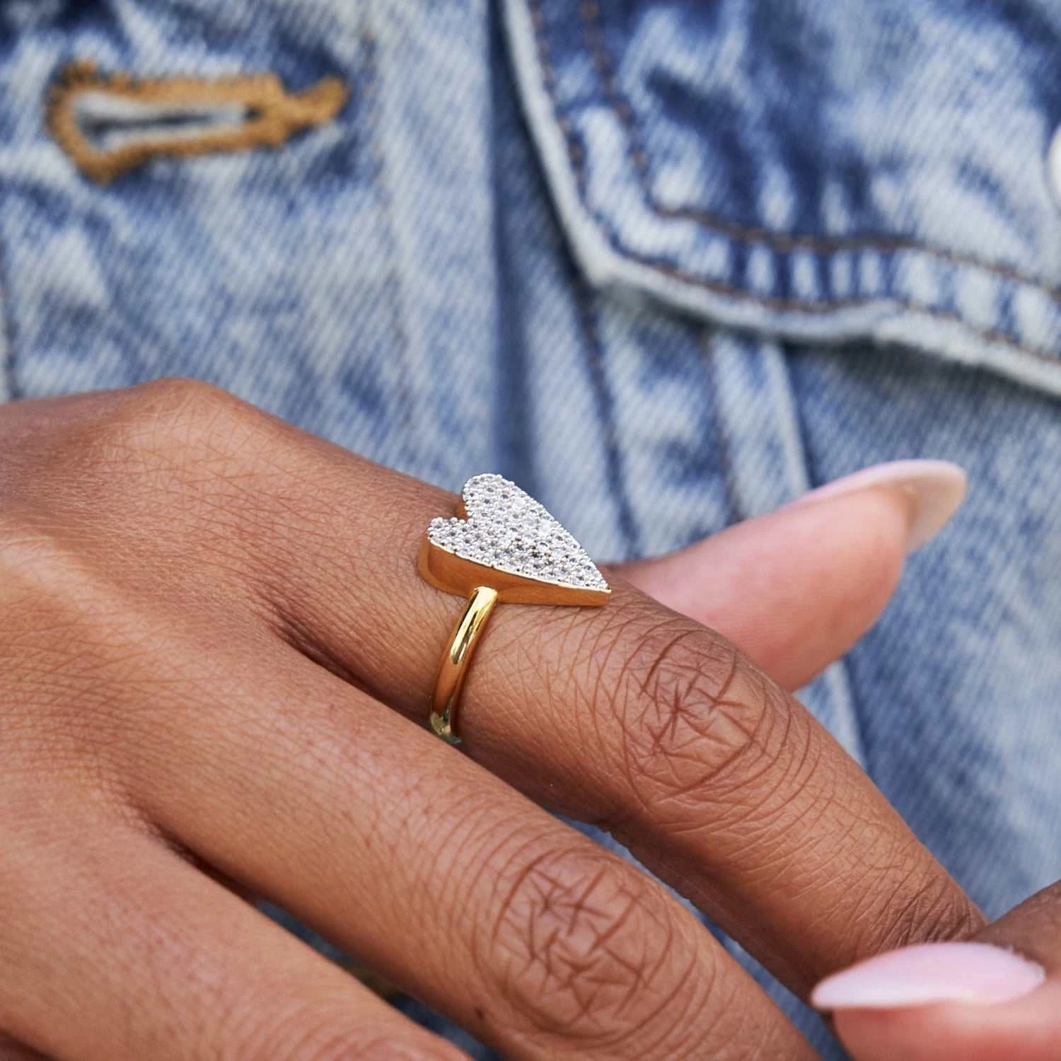 Pave Heart Ring 2 Pave Heart Ring - Image 2