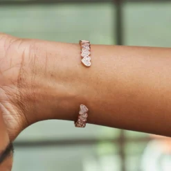 Eternity Heart Cuff Bracelet In Rose Gold -Fashion Jewelry Discount Store UntitledCapture8734