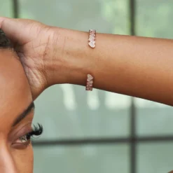 Eternity Heart Cuff Bracelet In Rose Gold -Fashion Jewelry Discount Store UntitledCapture8736