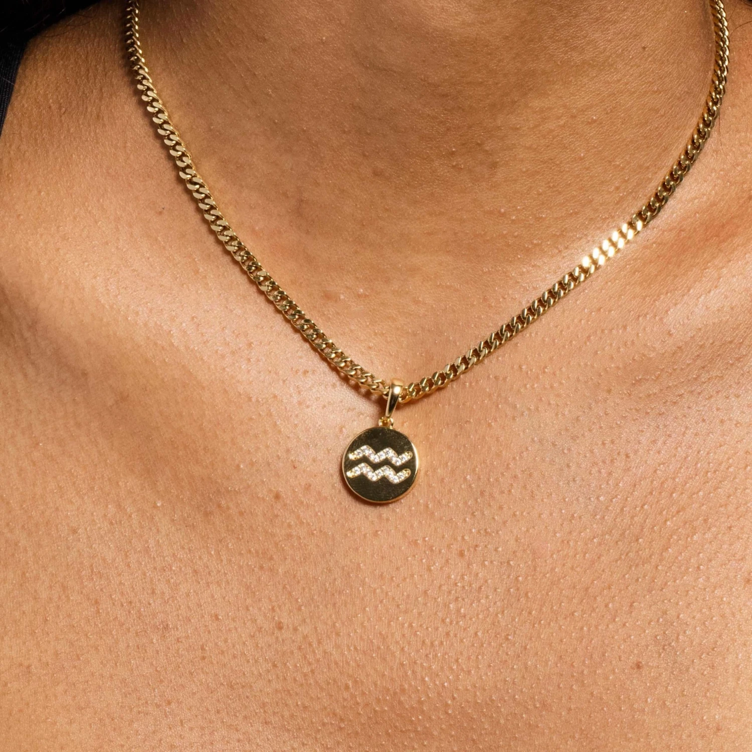 Aquarius Micro Coin Pendant 1 Aquarius Micro Coin Pendant