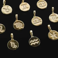 Aquarius Micro Coin Pendant 9 Aquarius Micro Coin Pendant -Fashion Jewelry Discount Store aquarius micro coin pendant gld women the gld shop 4