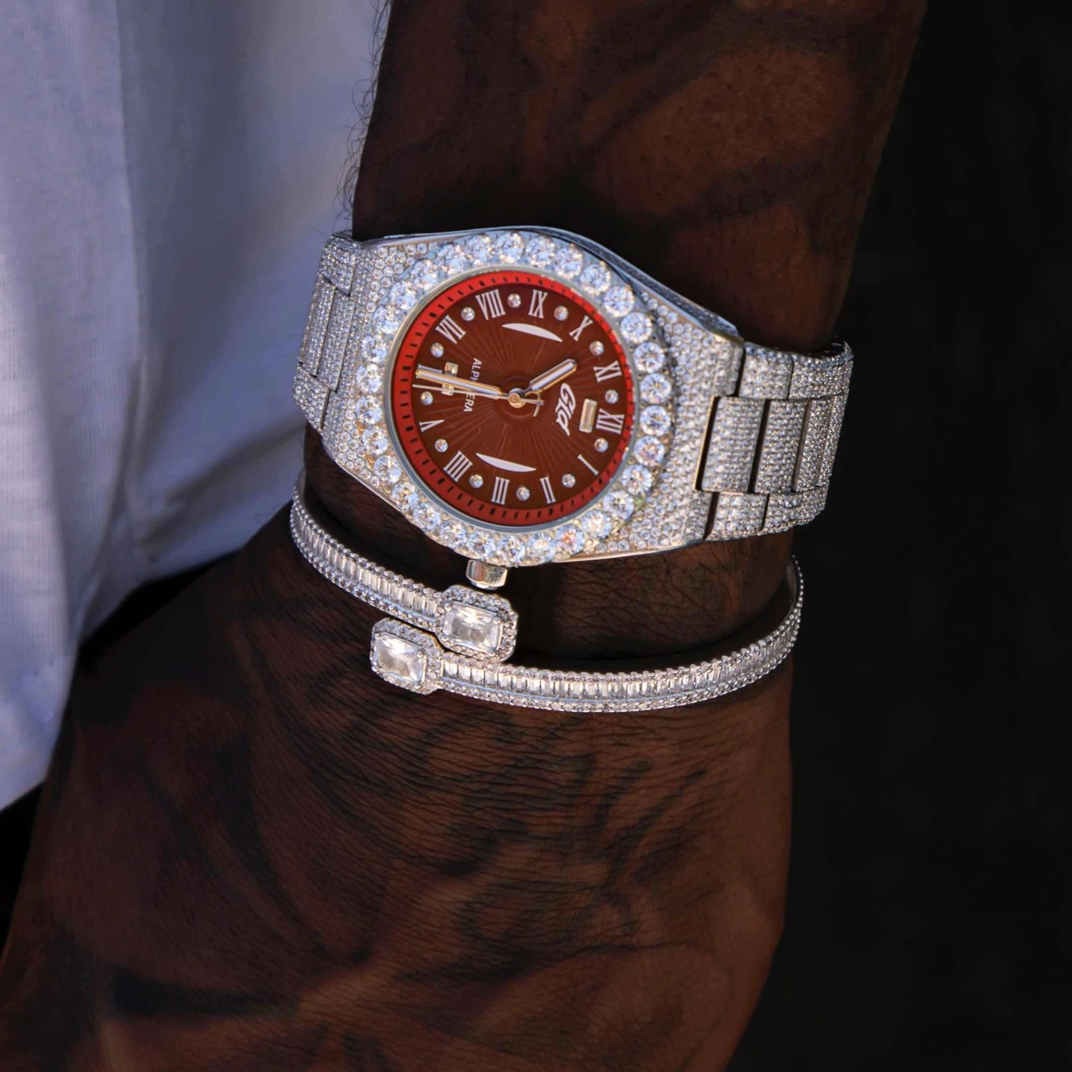 Baguette Clip Bracelet In White Gold 4 Baguette Clip Bracelet In White Gold - Image 4