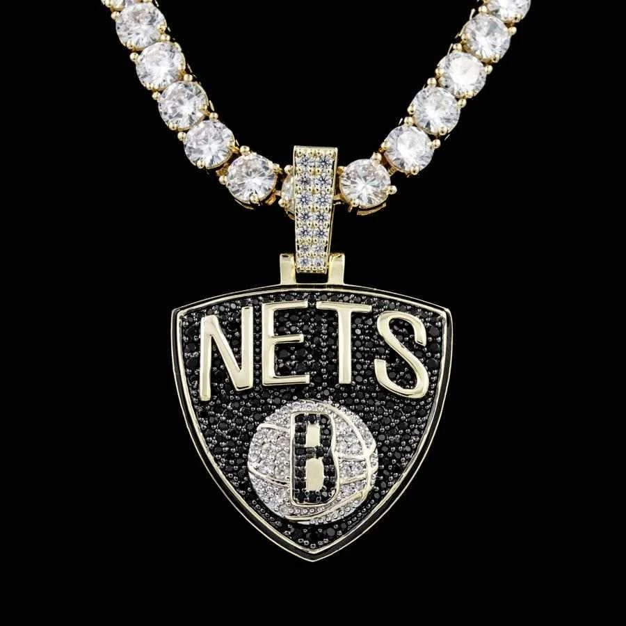Brooklyn Nets Pendant In Yellow Gold 10 Brooklyn Nets Pendant In Yellow Gold - Image 10