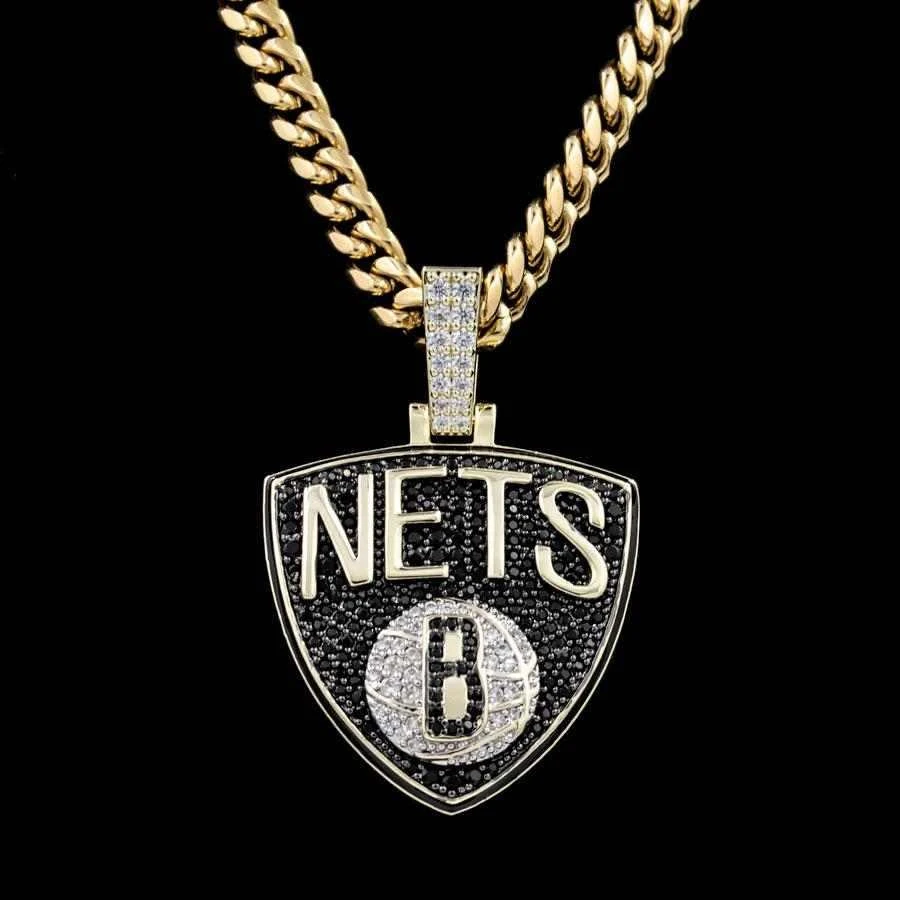 Brooklyn Nets Pendant In Yellow Gold 11 Brooklyn Nets Pendant In Yellow Gold - Image 11