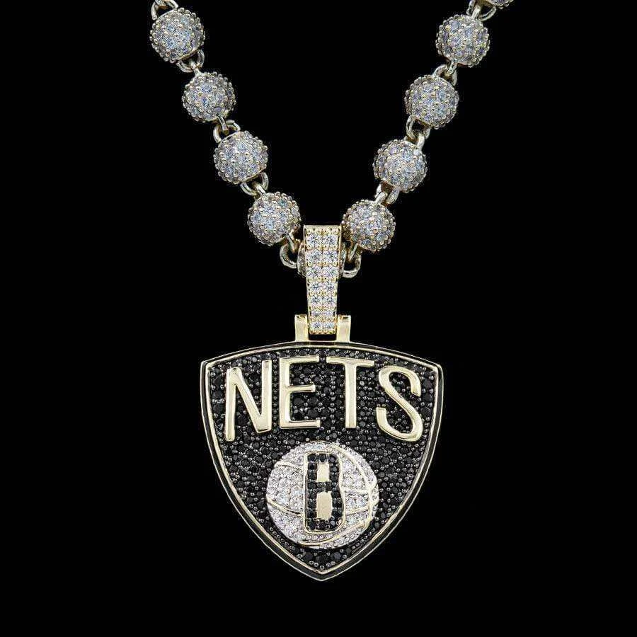 Brooklyn Nets Pendant In Yellow Gold 12 Brooklyn Nets Pendant In Yellow Gold - Image 12