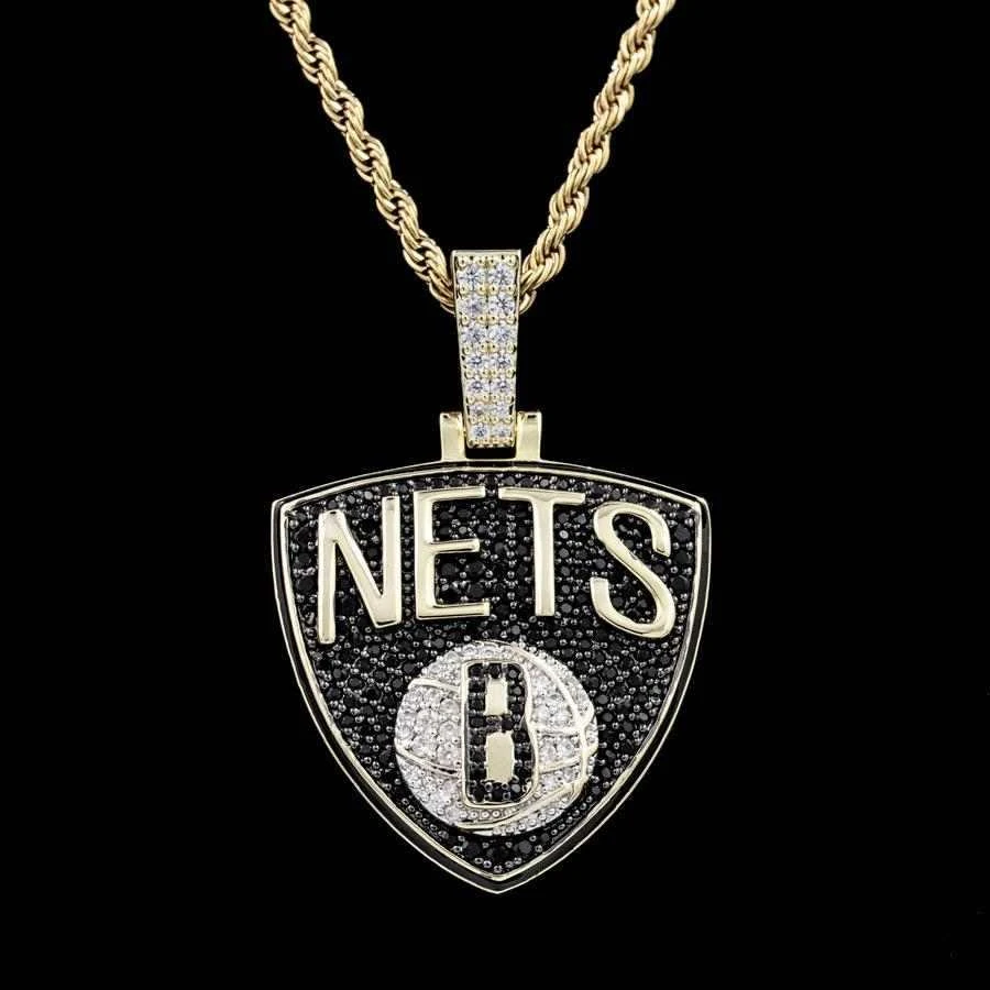 Brooklyn Nets Pendant In Yellow Gold 6 Brooklyn Nets Pendant In Yellow Gold - Image 6