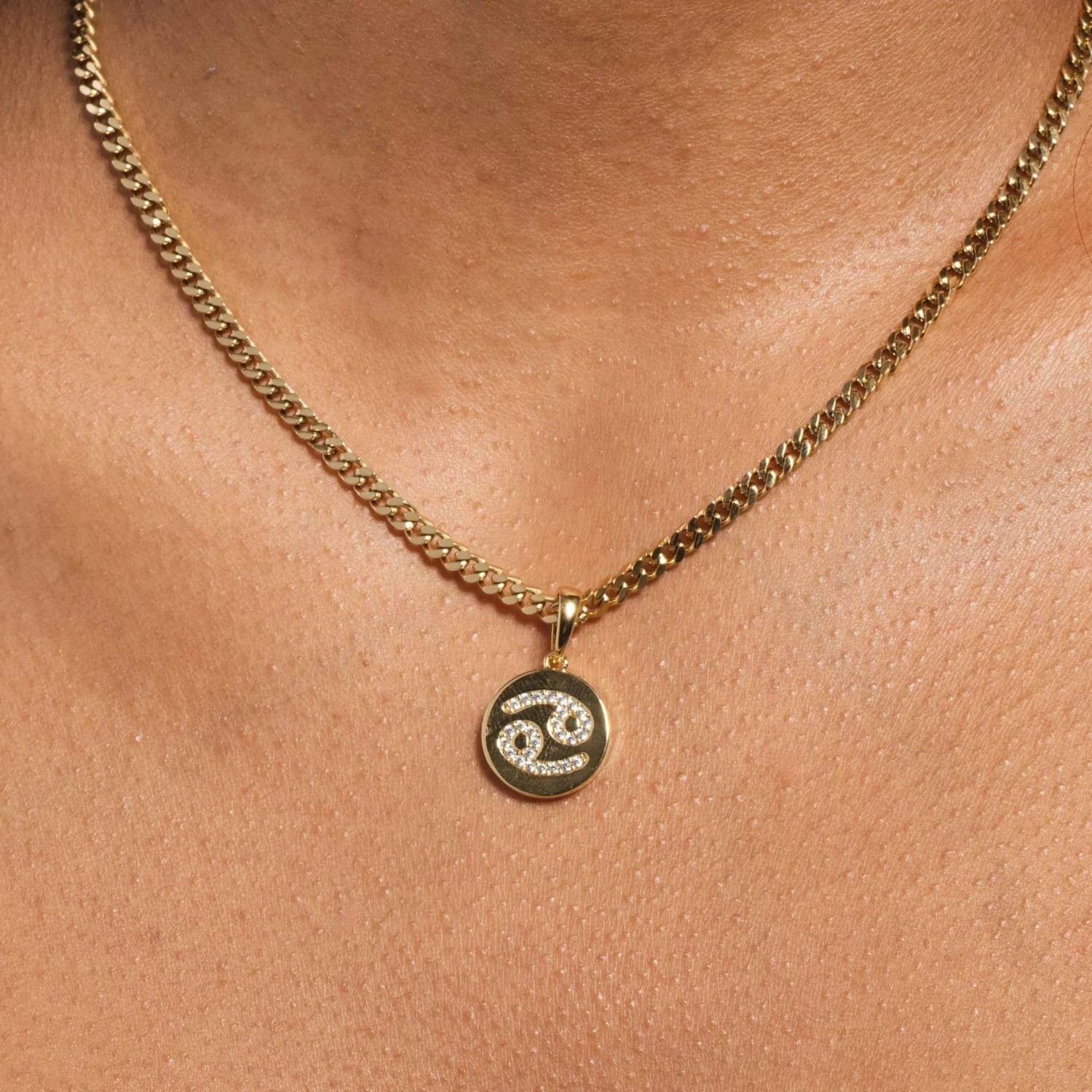 Cancer Micro Coin Pendant 1 Cancer Micro Coin Pendant